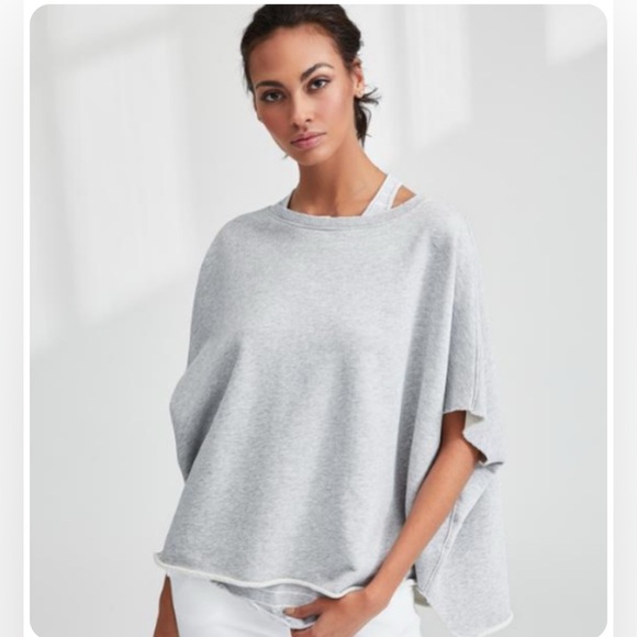 Frank & Eileen - Funnel Neck Capelet in Gray Melan Sz:O/S - Picture 1 of 13